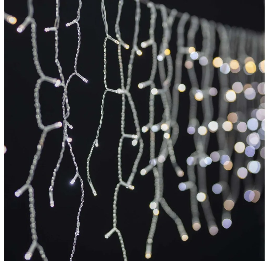 Nedis WIFILXC04W250 - Tenda natalizia LED 240xLED/11 funzioni 8m IP65 Wi-Fi Tuya