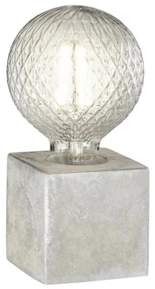 WOFI 8213.01.50.7000 - Lampada da tavolo BROAD 1xE27/10W/230V calcestruzzo