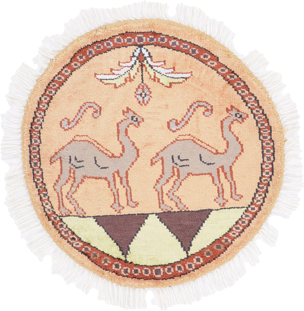 Agra Tappeto orientale 50x50 (Indian) Annodato A Mano