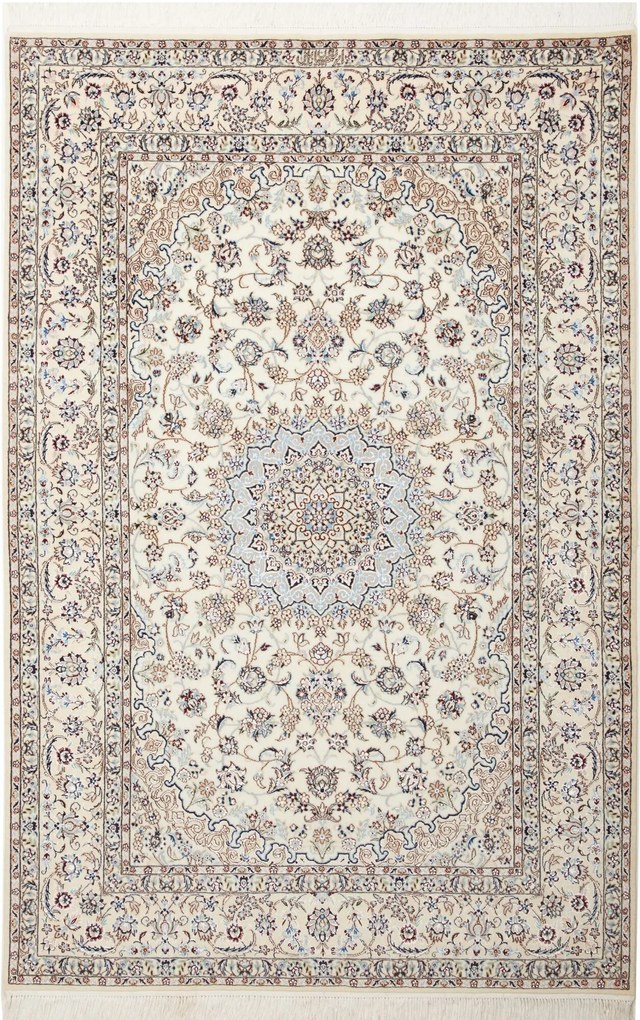 Nain Tappeto persiano 190x130 Beige (Iran) Annodato A Mano