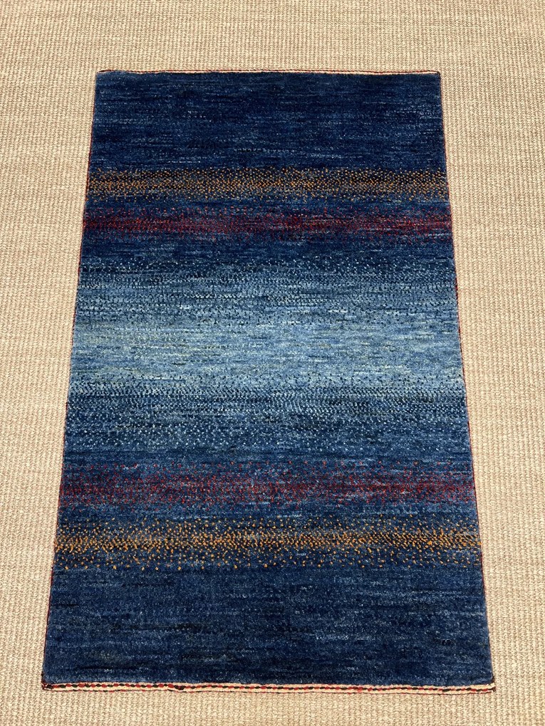 Loribaft Tappeto 100x60 Blu (Iran) Annodato A Mano