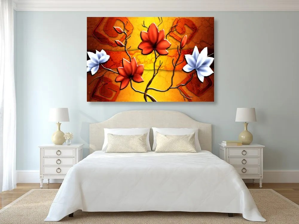 Stampa su tela – Fiori in stile etnico
