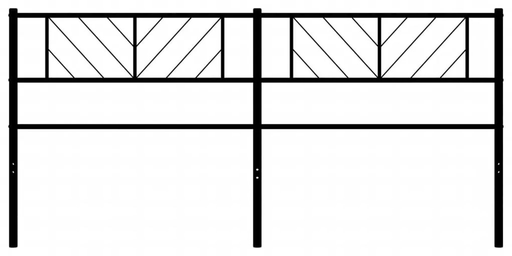 Testiera in Metallo Nero 200 cm