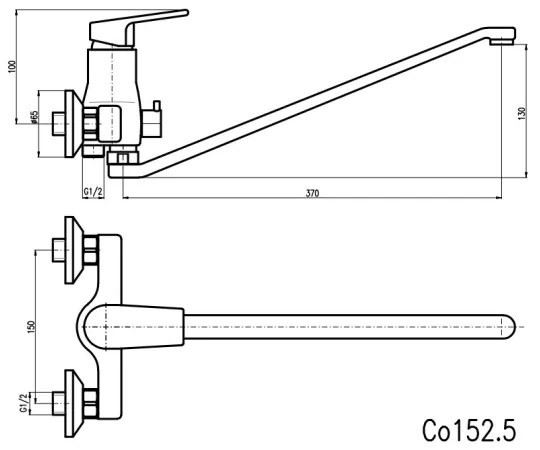 RAV Slezák CO152.5 - Miscelatore per vasca COLORADO, cromo lucido