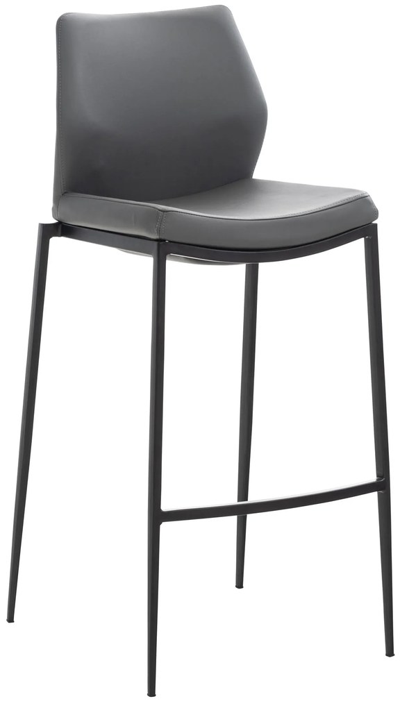 Sgabello Da Bar Matola İn Ecopelle Con Design Elegante E Comfort Ottimale. / Grau / Schwarz
