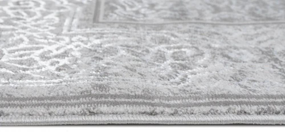 Esclusivo tappeto grigio con motivo orientale bianco Larghezza: 80 cm | Lunghezza: 150 cm