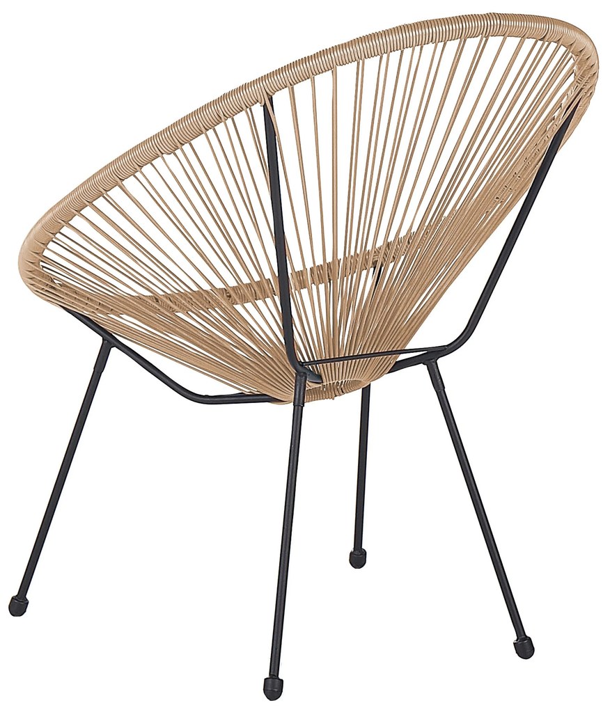 Set tavolo e sedie da balcone spaghetti beige ACAPULCO II Beliani