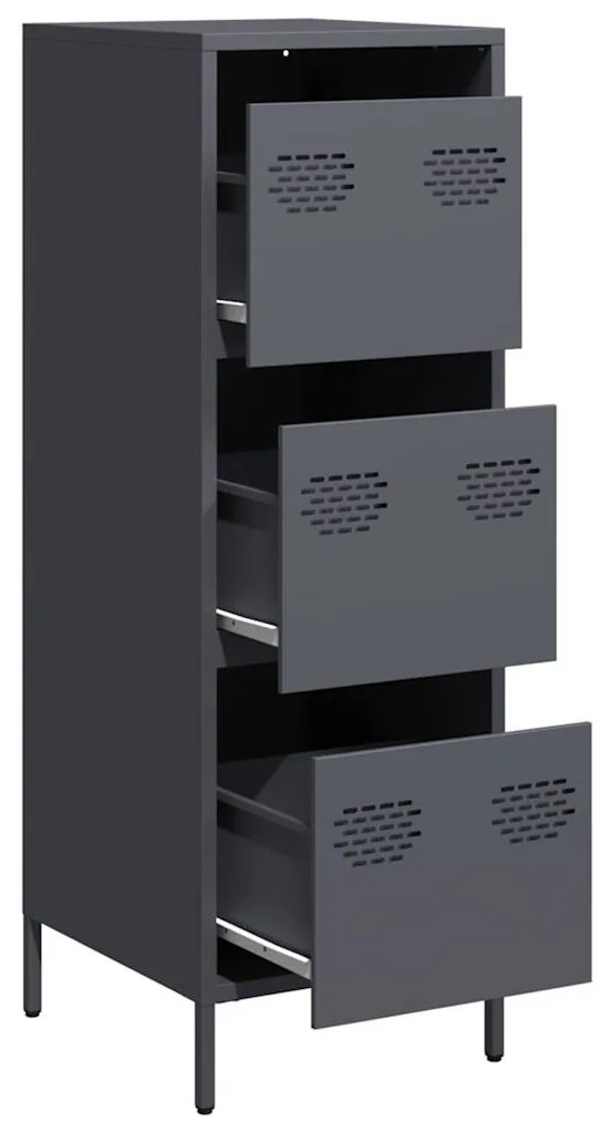 Credenza antracite 39x35x103,5 cm acciaio