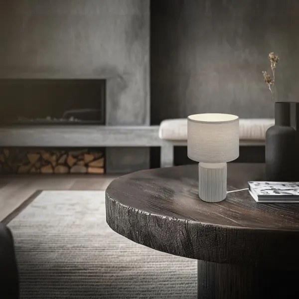 Brilo - Lampada da tavolo INO 1xE14/10W/230V grigia