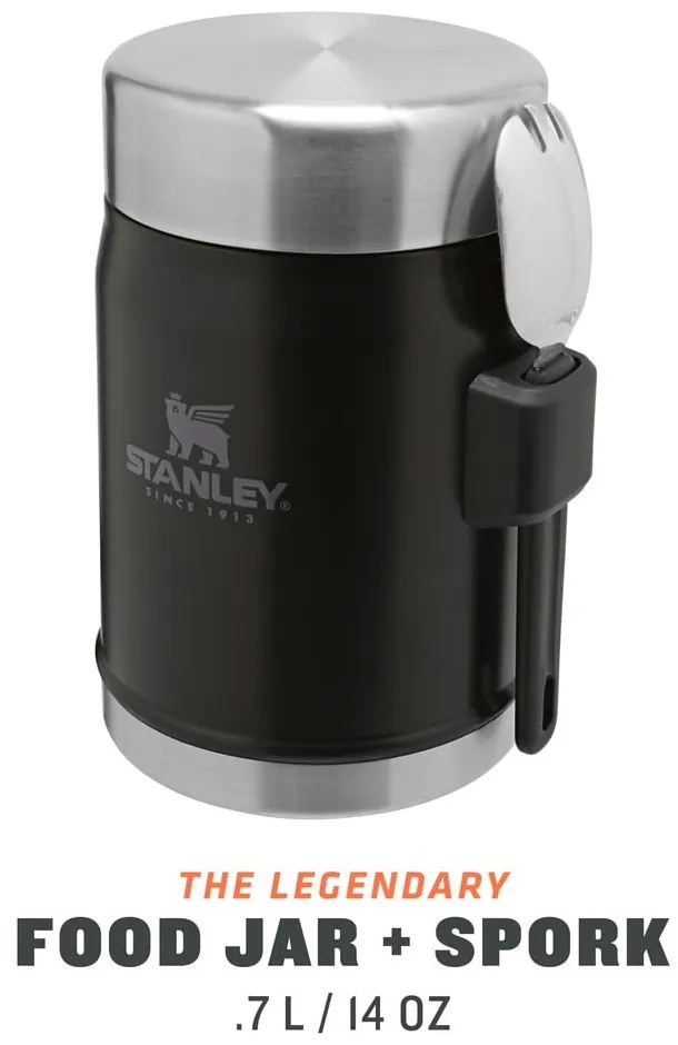Borraccia termica nera in acciaio inox 400 ml Legendary Classic Black – Stanley