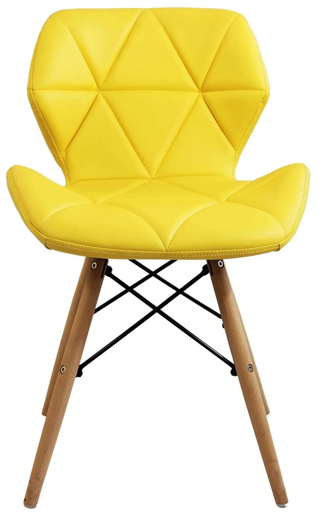 NAOMIE - sedia moderna in ecopelle e legno