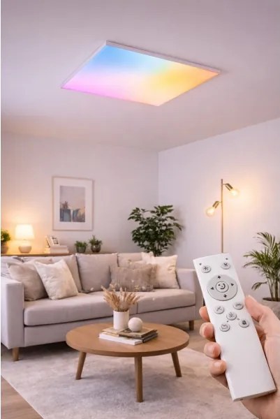 Pannello LED RGBW dimmerabile LED/24W/230V bianco + telecomando