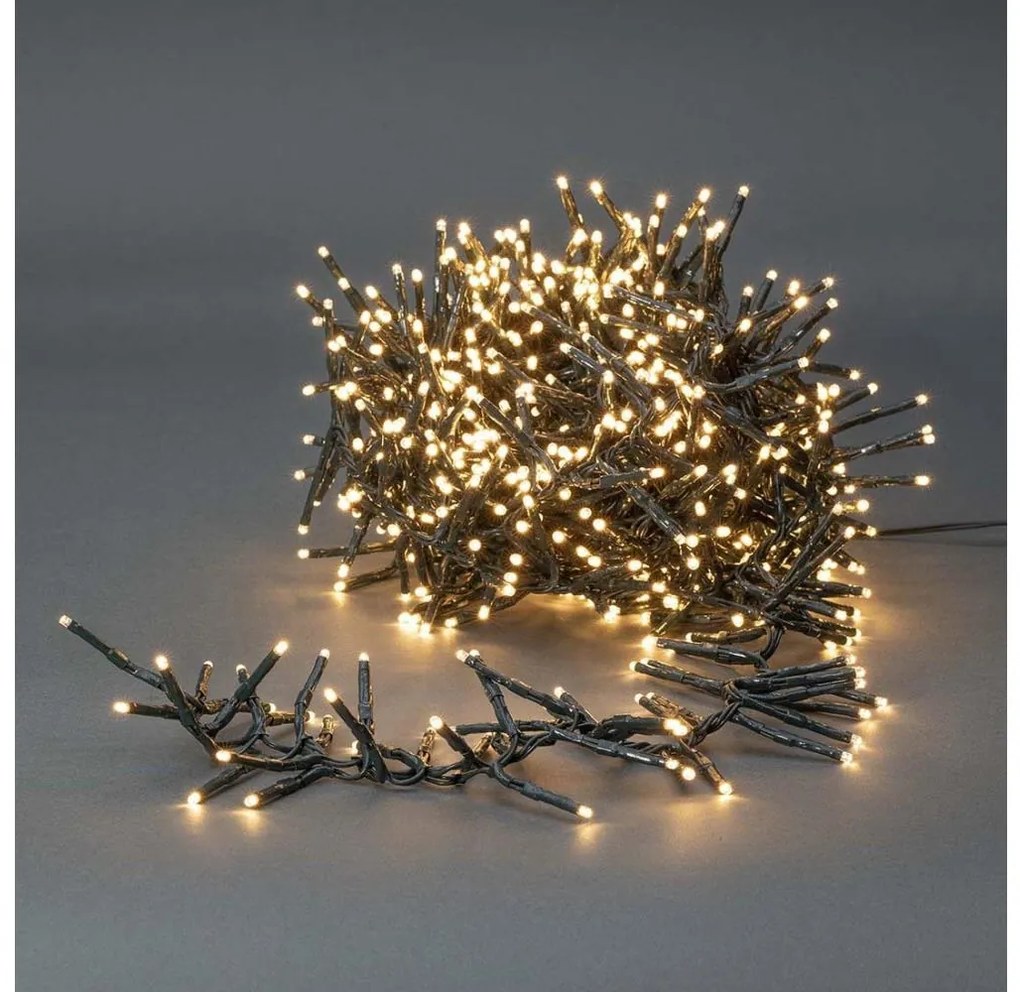 Nedis CLCS576 - Catena natalizia LED da esterno 576xLED/7 funzioni 7,2m IP44 bianco caldo