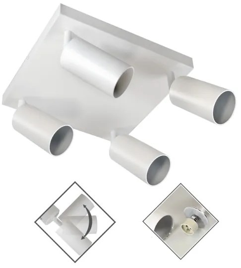 Luce Spot FARGO 4xGU10/30W/230V bianco