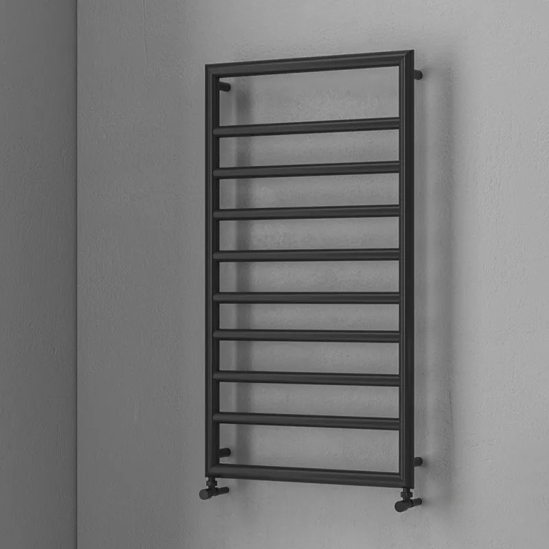Kamalu - scaldasalviette nero 900x500mm interasse 462 mm kam-d7009n