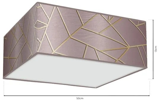 Plafoniera  ZIGGY 3xE27/60W/230V rosa/oro