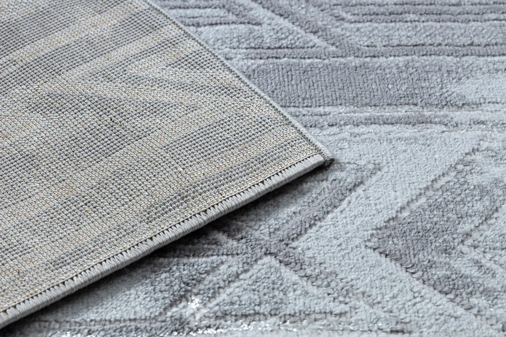 Tappeto MEFE moderno B402 - Structural due livelli di pile grigio scuro