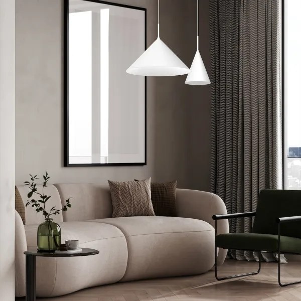 Lampada sospesa a cavo CAPITAL 1xGX53/15W/230V Ø 46 cm bianco