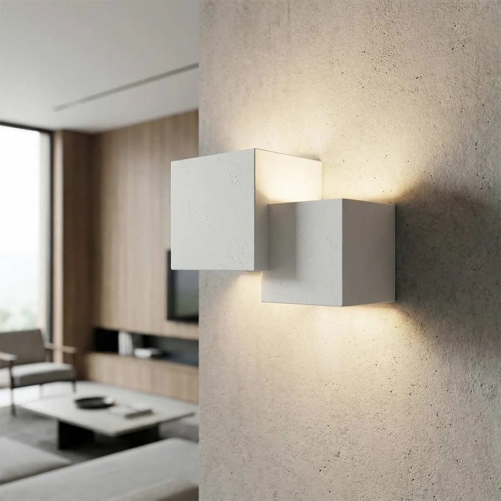 Applique da Parete 2xG9 PARALLEL 2 in Gesso Pitturabile