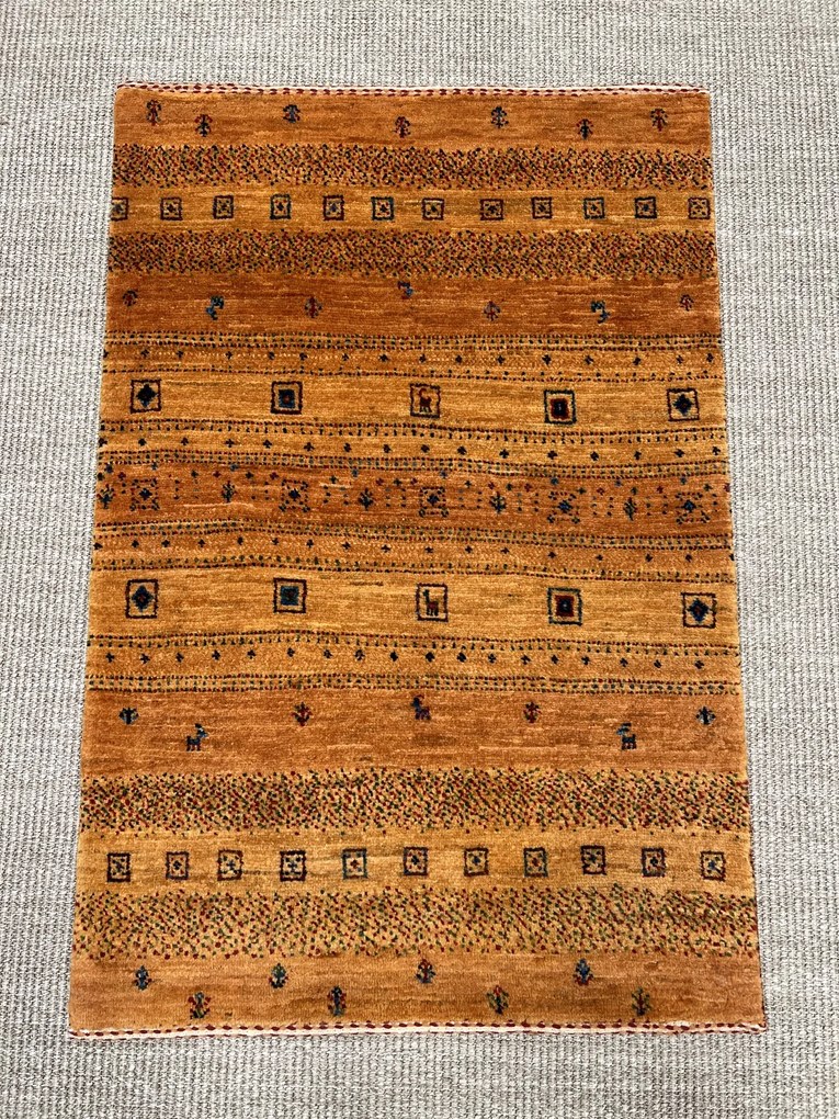 Loribaft Tappeto persiano 90 x 60 Giallo (Iran) Annodato A Mano