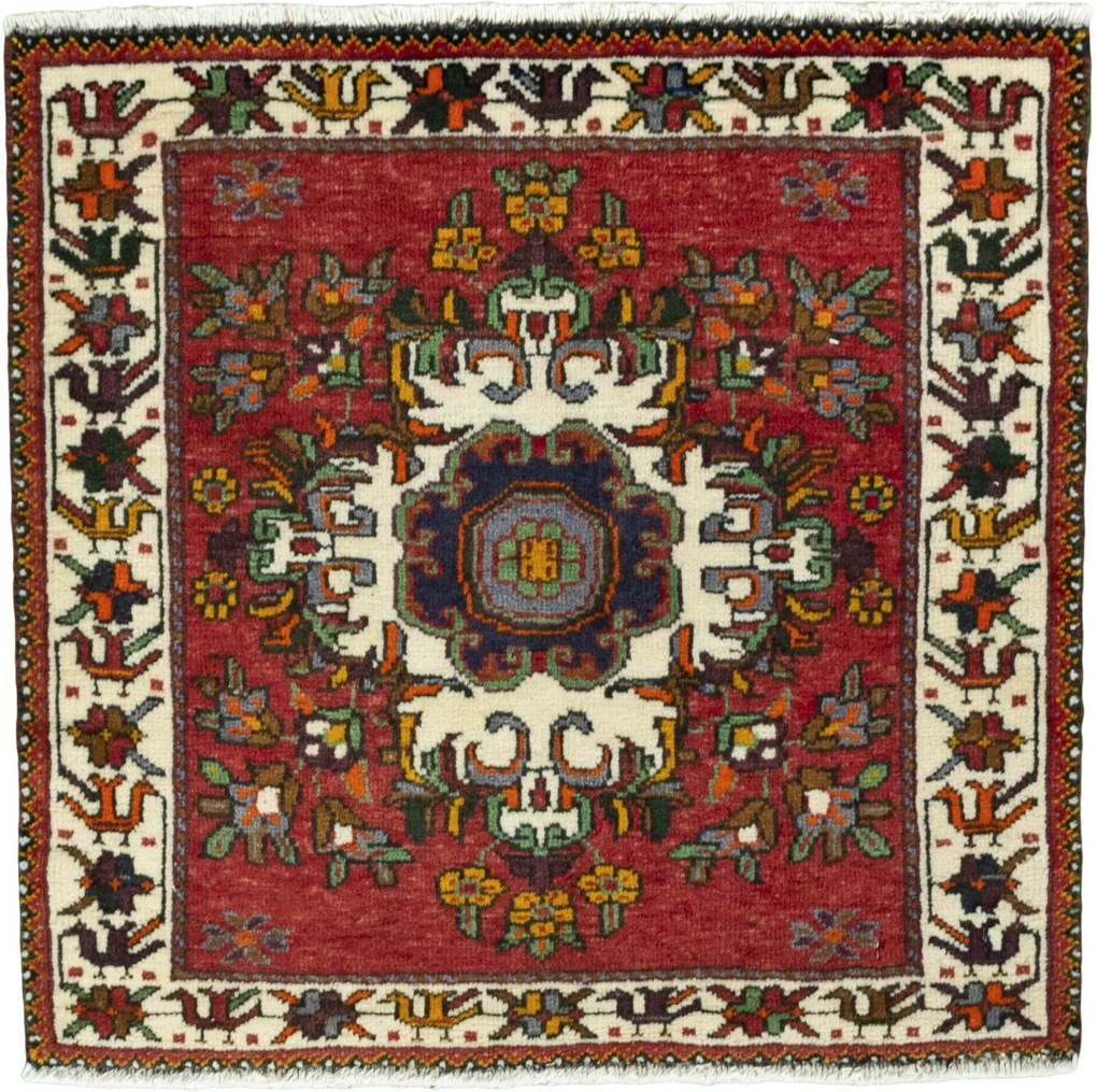 Shiraz Tappeto persiano 60x60 Rosso (Iran) Annodato A Mano