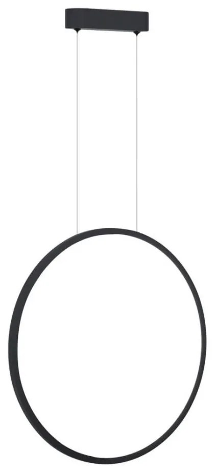 Lampadario LED a cavo SATURNO LED/28W/230V Ø 50 cm IP44 antracite