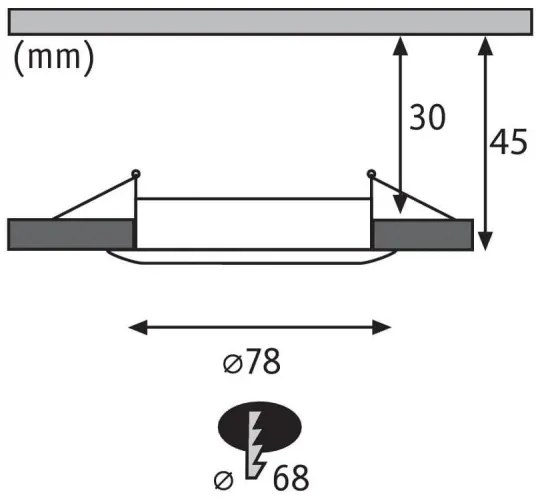 Paulmann 94473 - SET 3xLED/6W IP44 Lampada da incasso per bagno NOVA 230V