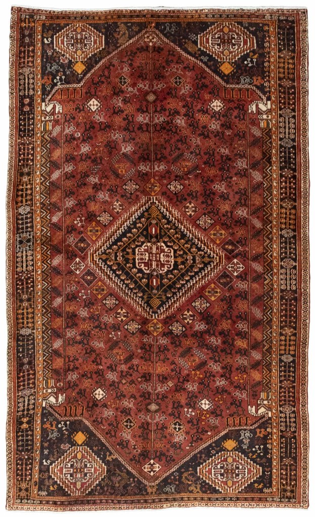Shiraz Tappeto persiano 260x160 Rosso (Iran) Annodato A Mano