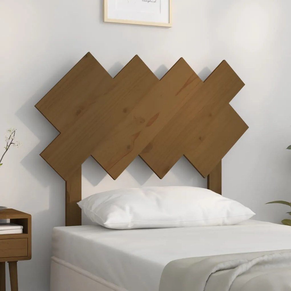 Testiera Per Letto Ambra 92x3x81 Cm İn Legno Massello Di Pino /