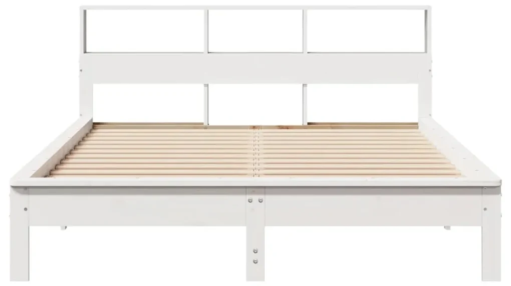 Letto libreria senza materasso bianco 120x200 cm legno di pino