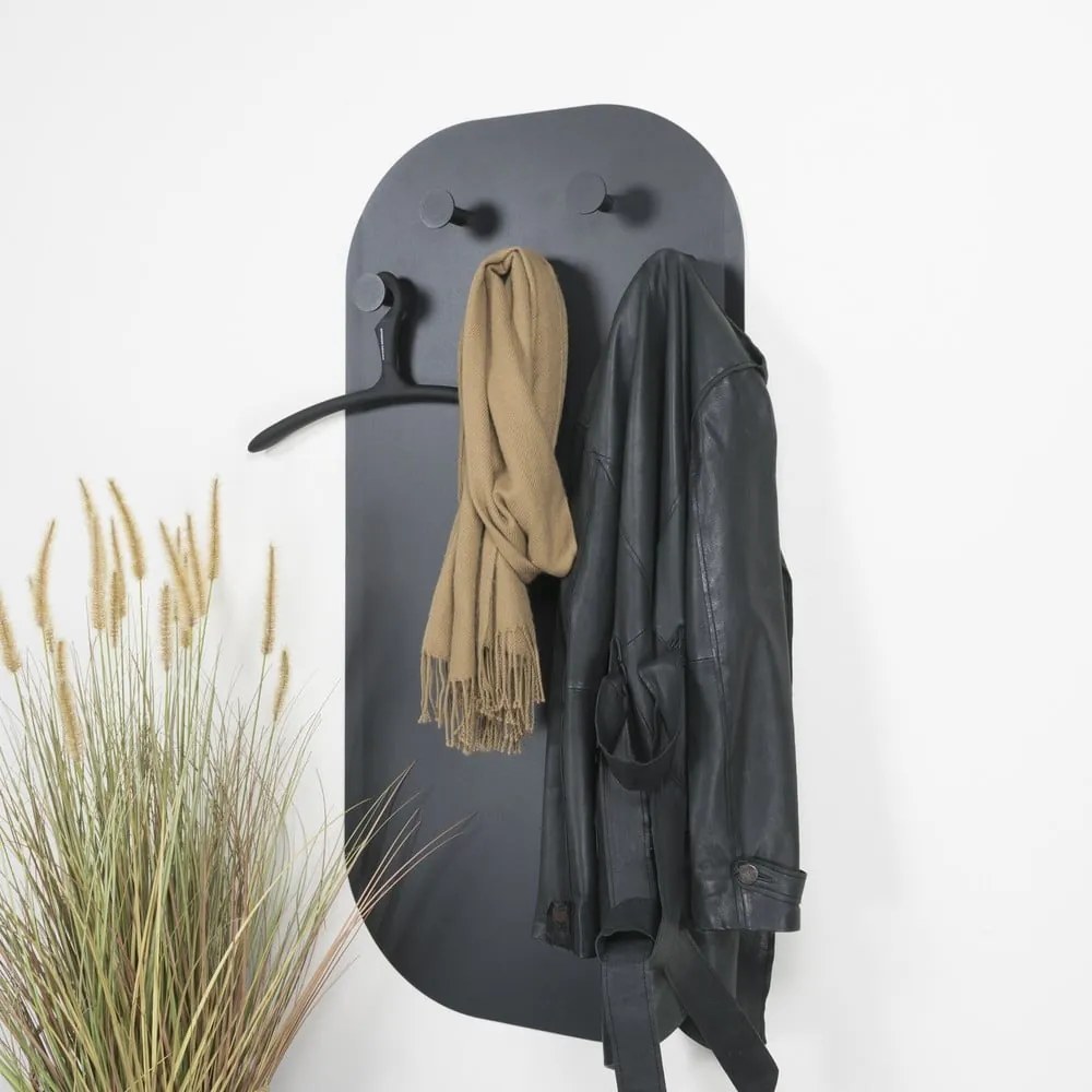 Attaccapanni da parete nero in metallo 55 cm Espen – Spinder Design