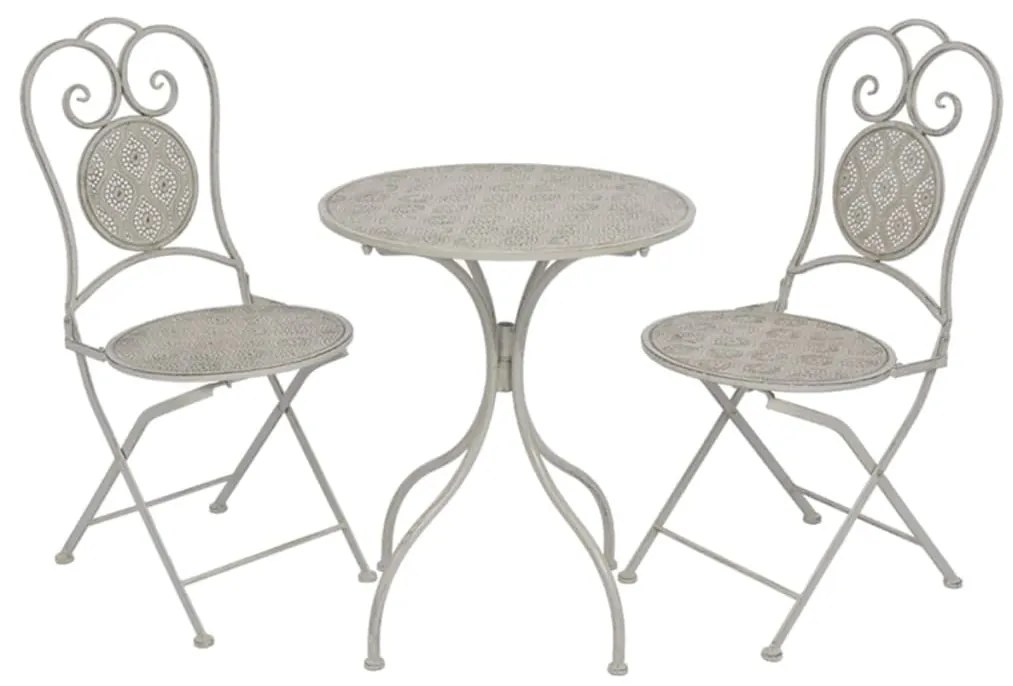 Set Da Bistrò 3 Pz İn Acciaio Grigio /