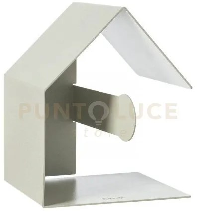 Porta carta igienica da parete casetta avorio in ferro 14,3x12px17,...