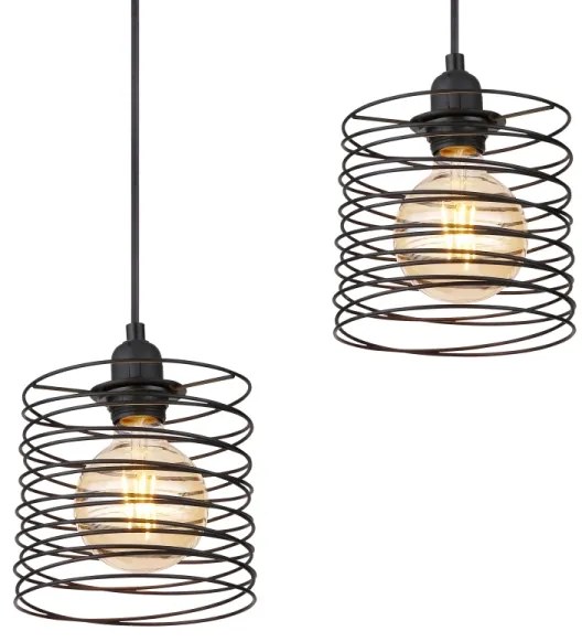 Globo 15640-4H - Lampadario a sospensione su cavo TILLY 4xE27/60W/230V nero