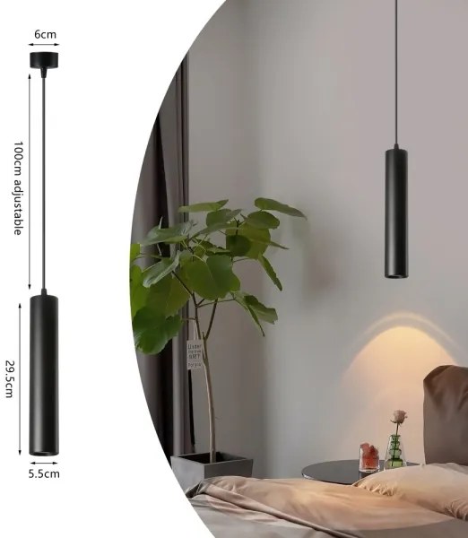 Immax 08251L - Lampadario a sospensione con filo PUNTO 1xGU10/9W/230V