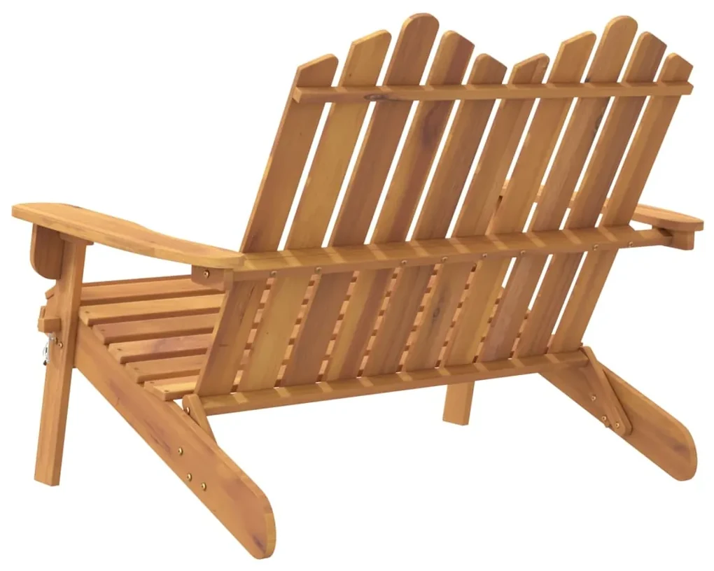 Panchina da giardino adirondack 126 cm legno massello di acacia