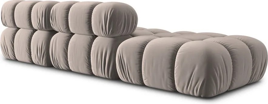 Divano componibile in marrone chiaro con rivestimento in velluto 282 cm Bellis – Micadoni