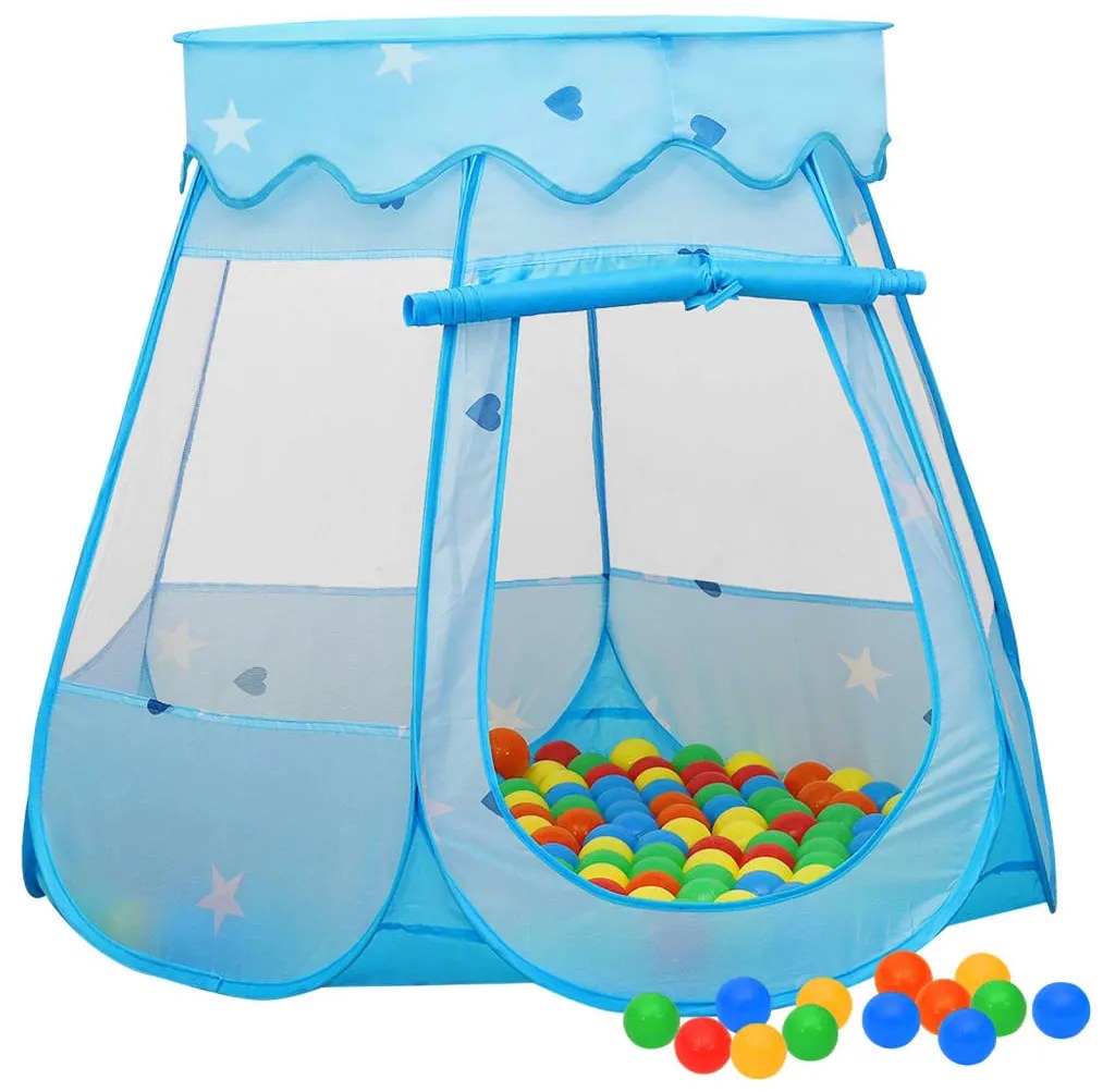 Tenda Da Gioco Per Bambini Blu Con 250 Palline 102x102x82 Cm /