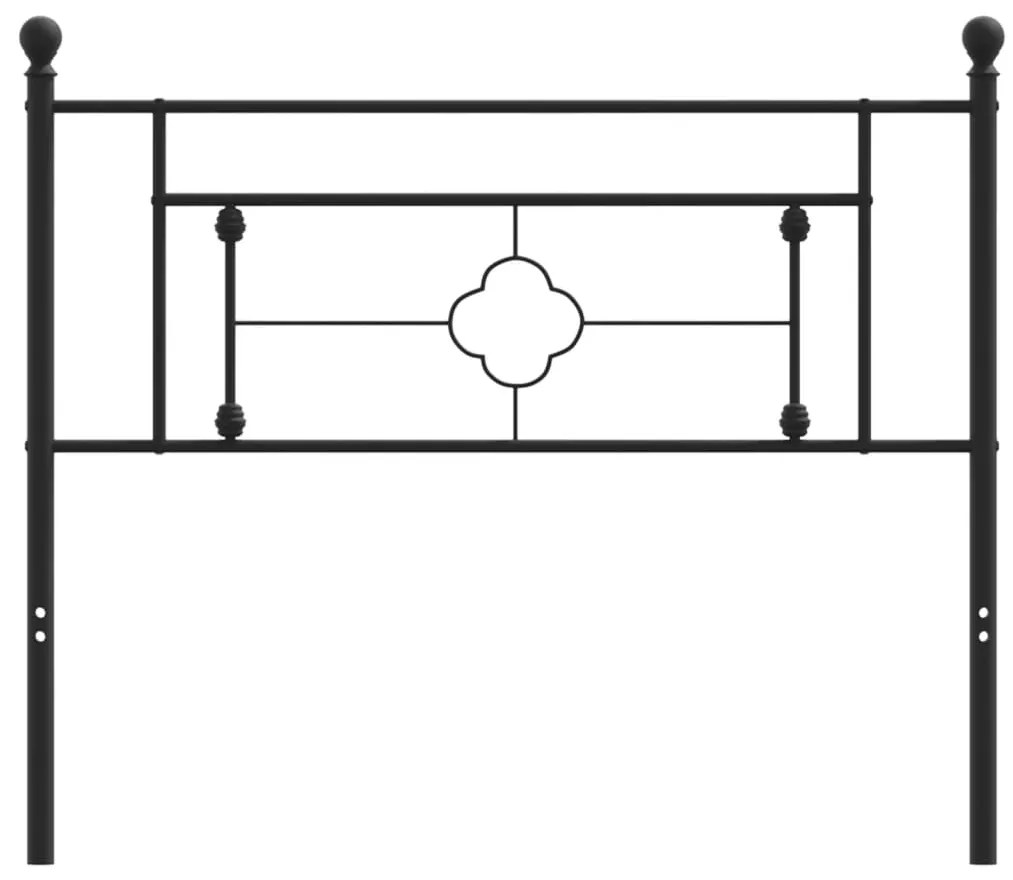 Testiera in Metallo Nero 107 cm