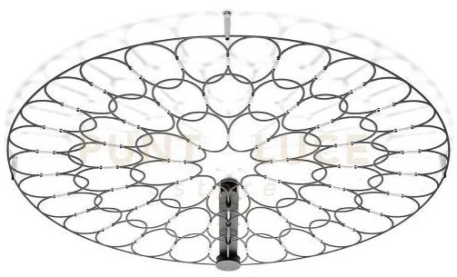 Lafra lampada da soffitto grande nero d.95cm a led 3000k 4778lm 54w...