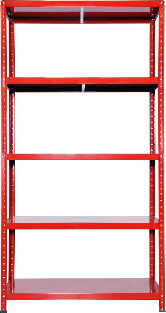 Scaffale in Metallo 5 Ripiani 100x40x187 cm Ettore Rosso...