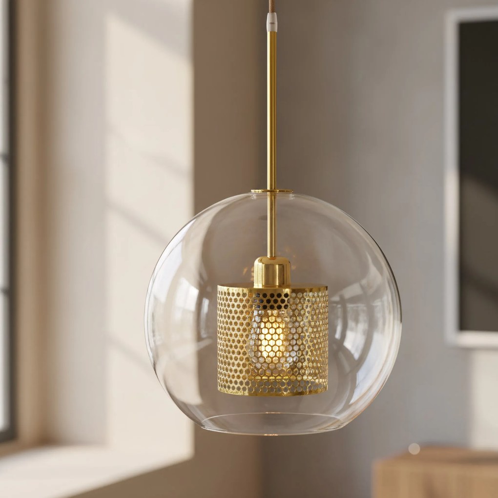 Lampada pensile di vetro oro loft APP555-1CP 25cm