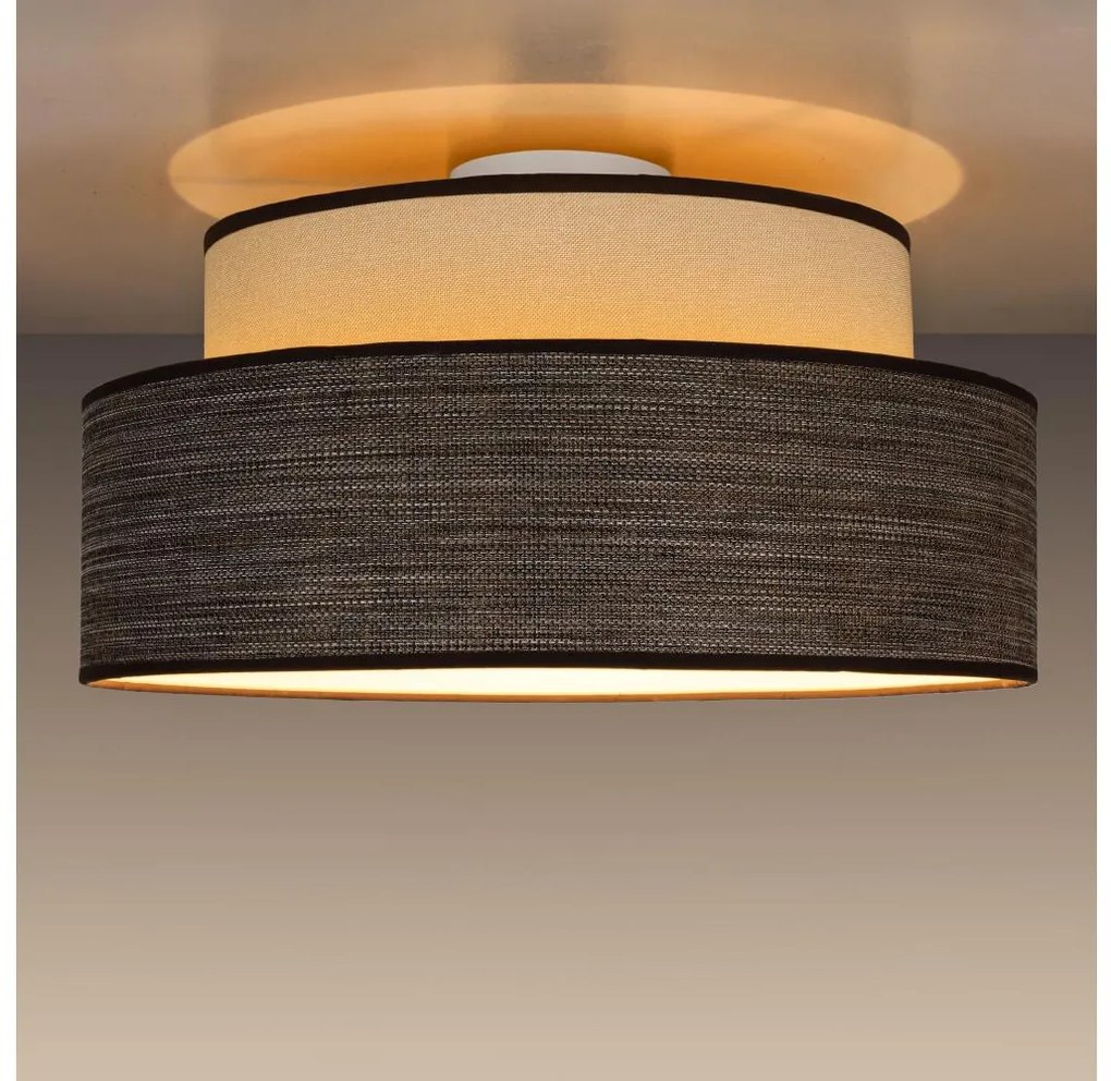 Plafoniera GRACE 1xE27/60W/230V diametro 40 cm color crema/marrone