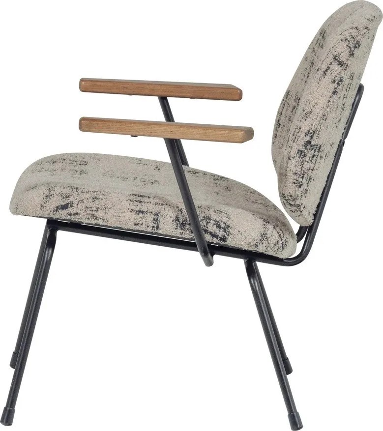 Poltrona beige con rivestimento in ciniglia Aure – WOOOD