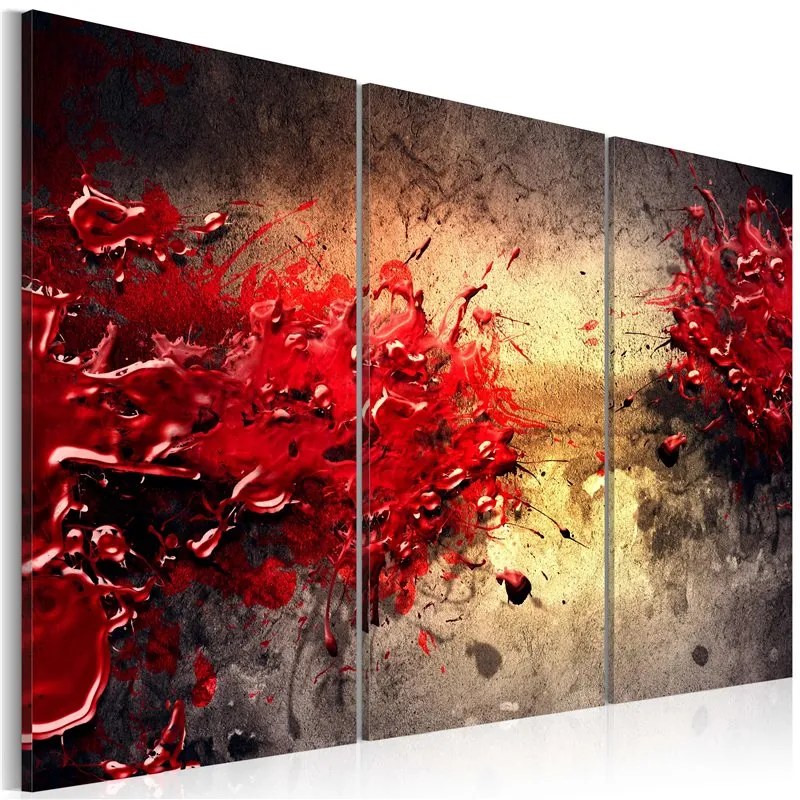 Quadro Splash rosso Colore Grigio, Dimensioni e Misure 90x60