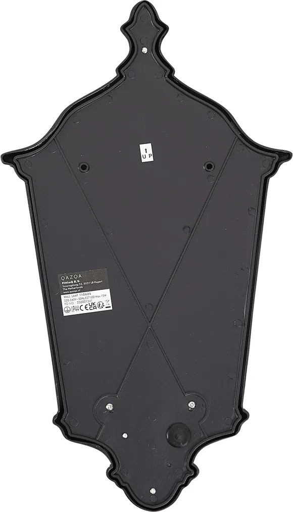 Lanterna da parete classica per esterni nera IP44 - Havana Half