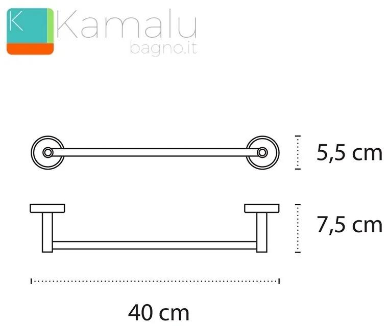 Kamalu - portasalvietta barra 40 cm finitura nera in acciaio linea kaman nico-04