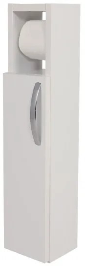 Mobiletto con porta carta igienica STAR 65x15 cm bianco