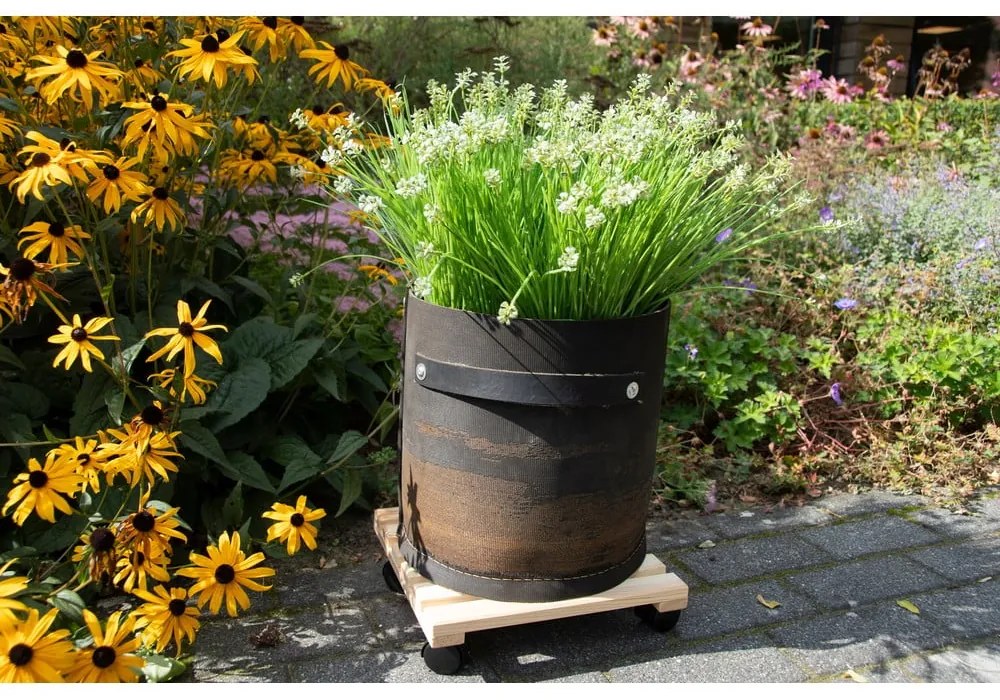 Supporto rotante per vaso in legno (altezza totale 8 cm) Indoor &amp; Outdoor – Esschert Design