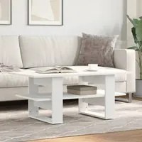 Tavolino da Salotto Bianco 102x55x42 cm in Legno Multistrato 823261